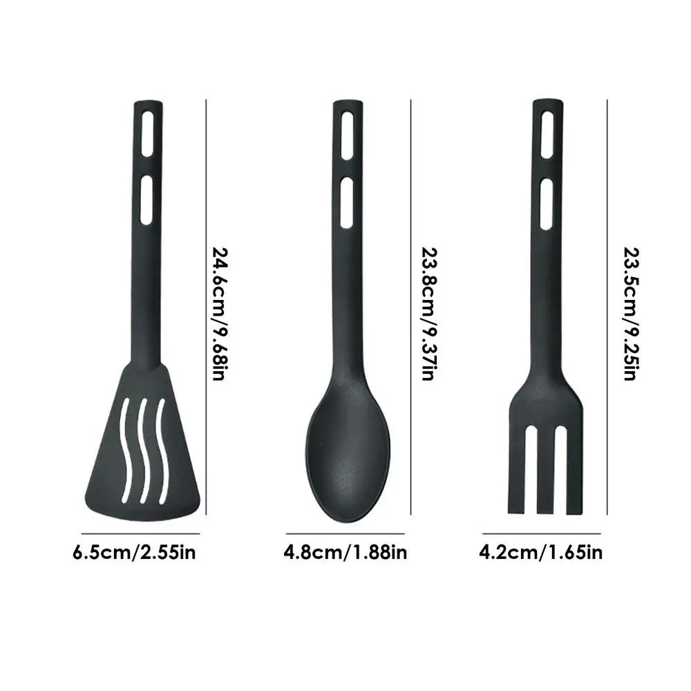 Kitchen Tool Set Nylon Kitchen Utensils Set Sturdy Cutlery Kit With Non-Stick Spatulas Comfortable Handle Cookware Accessories