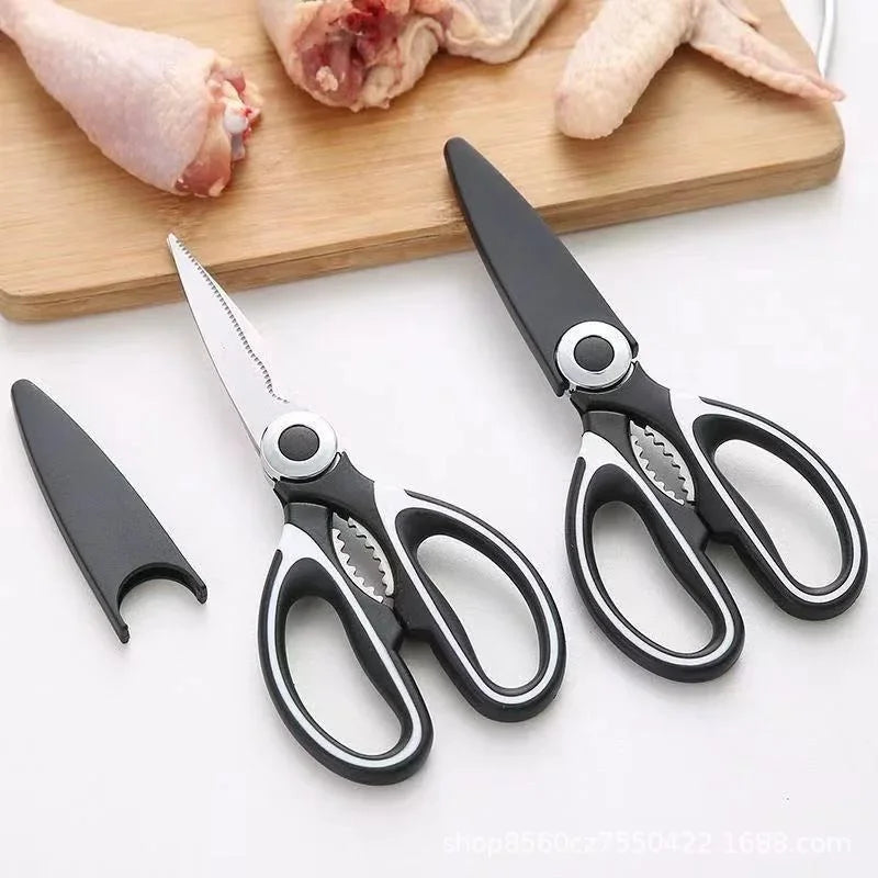 Kitchen Scissors Stainless Steel Multifunctional Kitchen Household Scissors Bone Scissors Chicken Wings Fish Killing Food Sci