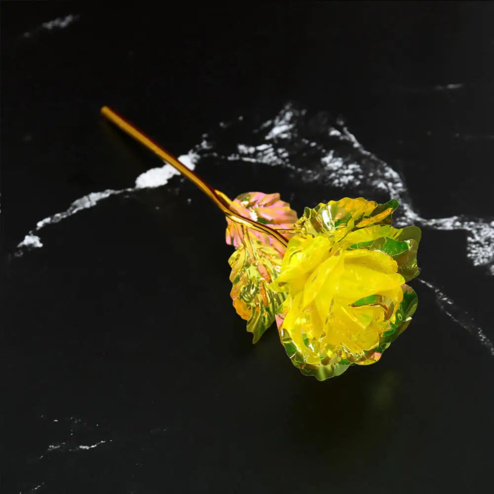 1Pcs Artificial Flower Foil Rose Flower Valentine'S Day Gifts 24k Golden Plated Gold Rose Lasts Forever Love Flower for Lover